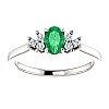 Engagement Ring i71604SmODi in Gold with Emerald and Diamonds