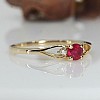 Engagement ring i71843RbDi in Gold with Ruby and Diamonds