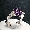 Gift Ring i981AmeDi in Gold with Amethyst and Diamonds