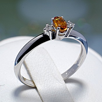 Gift Ring i020CiODi in Gold with Citrine and Diamonds