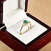 Engagement ring i2088SmDi in Gold with Emerald and Diamonds