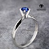 Engagement ring in Gold or Platinum with Sapphire i017p4Sf