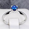 Engagement ring in Gold or Platinum with Sapphire i017p4Sf