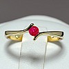 Gold Engagement Ring i060Rb with Ruby