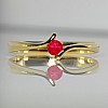 Gold Engagement Ring i060Rb with Ruby