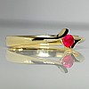 Gold Engagement Ring i060Rb with Ruby