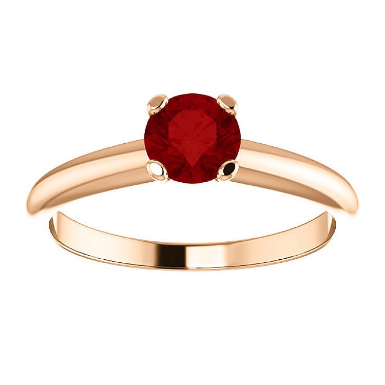 Gold engagement ring with ruby 122005Rb