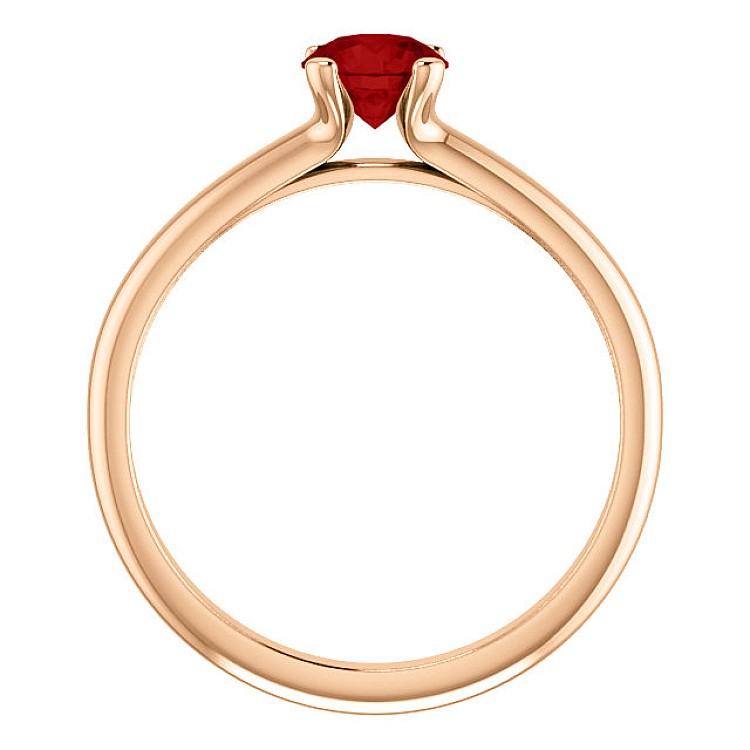 Gold engagement ring with ruby 122005Rb