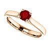 Gold engagement ring with ruby 122100Rb