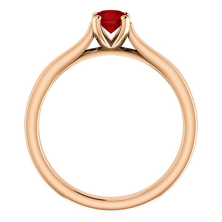 Gold engagement ring with ruby 122100Rb