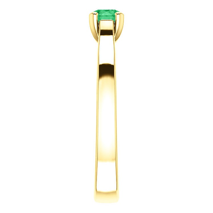 Gold engagement ring with Emerald 122100Sm