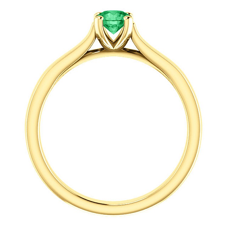 Gold engagement ring with Emerald 122100Sm