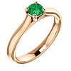 Gold engagement ring with Emerald 122100Sm