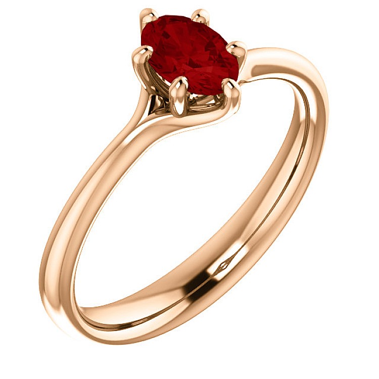 Gold ring with ruby 122118RbO