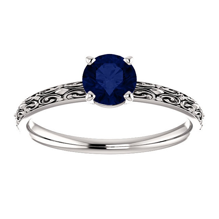 Engagement or anniversary ring i71618Sf in Gold with Sapphire