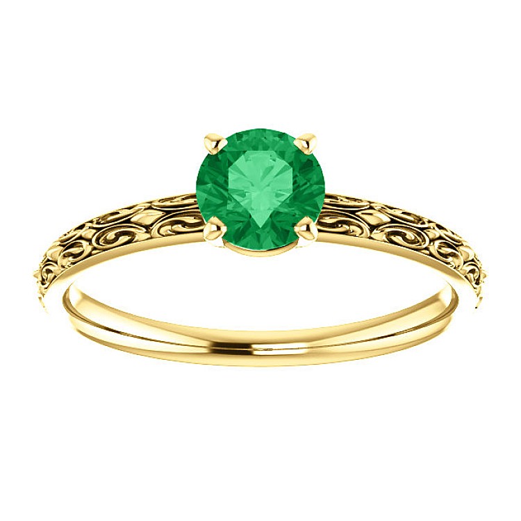 Gold Ring with Emerald i71618Sm