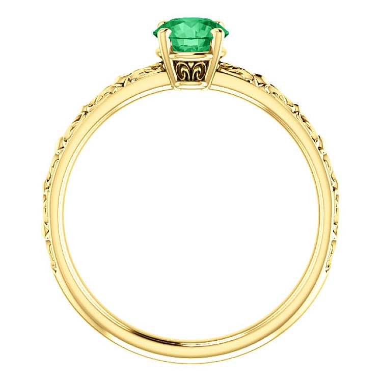 Gold Ring with Emerald i71618Sm