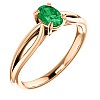 Gold Engagement Ring with Oval Emerald 71627SmO