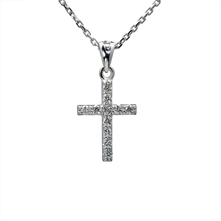 Gold crucifix with diamonds pan2630