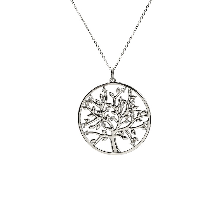 Golden Tree of Life Model Pendant with Diamonds pan074