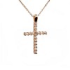 Unisex gold or platinum crucifix with diamonds pan1015