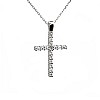 Unisex gold or platinum crucifix with diamonds pan1015