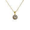 Entourage Pendant in Gold with Colorless Diamond and Black Diamonds pan1647didn