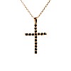 Gold crucifix with Black Diamonds pan1015