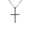 Gold crucifix with Black Diamonds pan1015