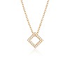 18k Gold Square Pendant with Diamonds pan1953