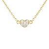 18k Gold Heart Pendant with Diamonds pan1957