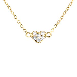 18k Gold Heart Pendant with Diamonds pan1957