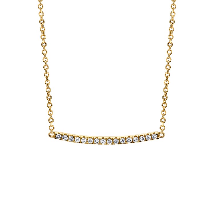 Gold bar pendant with Diamonds pan1975