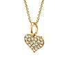 Gold or Platinum Heart Pendant with Diamonds pre-1980