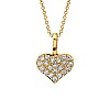 Gold or Platinum Heart Pendant with Diamonds pre-1980