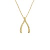 Wishbone Pendant in Gold or Platinum with Diamonds pre1984