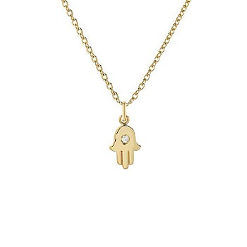 Hamsa pendant in Gold or Platinum with Diamond pan1986