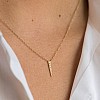 Dagger Pendant in Gold with Natural Diamonds pan1994