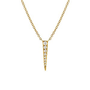 Dagger Pendant in Gold with Natural Diamonds pan1994