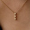 Three Stones pendant in Gold with Diamonds pan1997