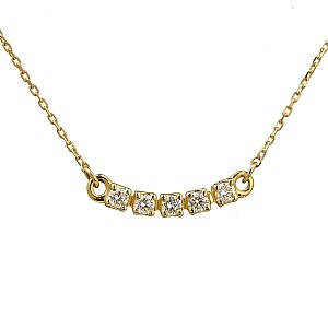 Gold Tennis Bracelet style pendant with Diamonds pan2050