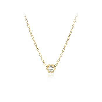 18k Gold Flower Chocker with Natural Diamond pan2052