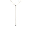 Y-vormige ketting van 18k goud met kleurloze diamanten col2069