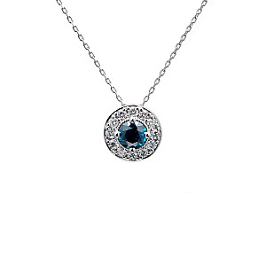 Gold Entourage pendant with Blue and Colorless Diamond pan2159dbdi
