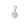 Gold flower pendant with colorless Diamonds pan2373