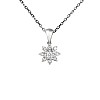 Gold flower pendant with colorless Diamonds pan2373