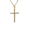 Gold crucifix with colorless diamonds pan2661