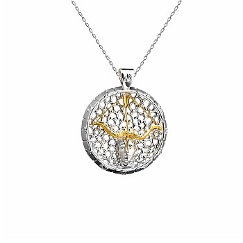 Men's Zodiac pendant in Gold or Platinum pan2670