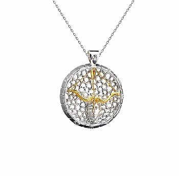 Men's Zodiac pendant in Gold or Platinum pan2670