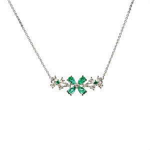 Gold pendant with Emeralds and Diamonds Para pan2752